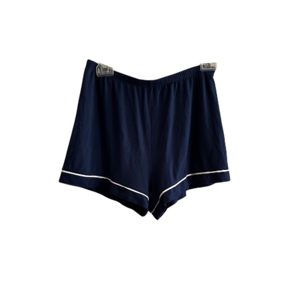 Stars Above Navy Pajama Set with White Trim - Picture 3 of 4